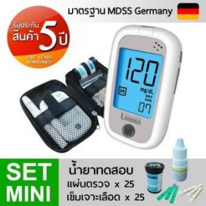 เครื่องวัดน้ำตาล เครื่องตรวจน้ำตาลในเลือด Lumina OK Meter SET MINI
